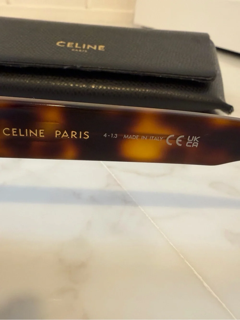 Celine Triomphe CL40194U in tortoise blonde/grey lenses